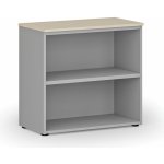 Primo Kancelářský regál GRAY, 740 x 800 x 420 mm, šedá/bříza – Sleviste.cz
