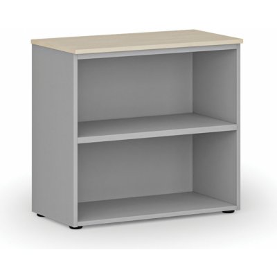 Primo Kancelářský regál GRAY, 740 x 800 x 420 mm, šedá/bříza – Sleviste.cz