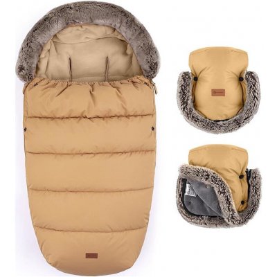 Petite&Mars zimní set Comfy 4v1 + rukavice Furry Elegant Caramel – Hledejceny.cz