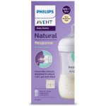 Avent Philips láhev Natural Response s ventilem AirFree medvěd 260 ml bílá – Zboží Dáma