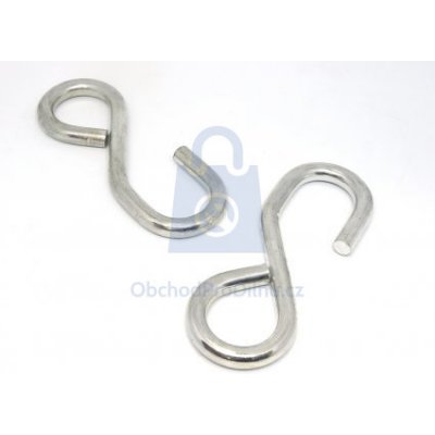 Hák S vázací s okem, pozinkovaný 8 mm - hobby balení, balení 1 ks – Hledejceny.cz