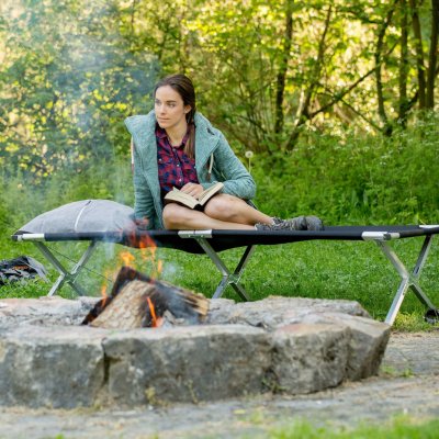 Tectake 401212 polní lůžko hliník / černá – Zboží Dáma