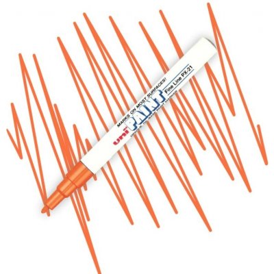 Uni PX-21 lakový popisovač 0,8 1,2 mm oranžový – Zboží Mobilmania