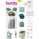 Střih Burda číslo 8125 kuchyňské doplňky, zástěra, chňapka, prostírání, závěs – Zboží Dáma