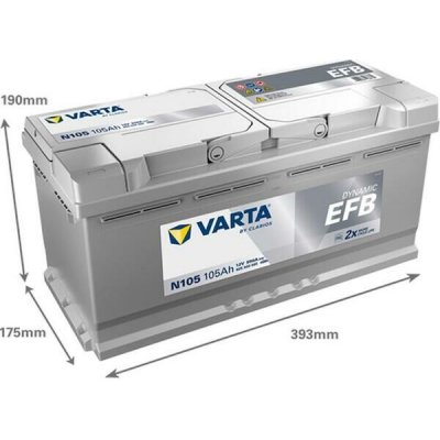 Varta Dynamic EFB 12V 105Ah 950A 605 500 095 – Zbozi.Blesk.cz