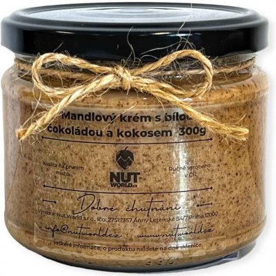 Nutworld Mandlový krém s bílou čokoládou a kokosem 300 g – Zboží Mobilmania