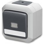 ABB 3558N-C91512 S Ovládač zapín. s čirým průz s pop. pol. se sv. N ř. 1/0S 1/0So IP54 šedá – Hledejceny.cz