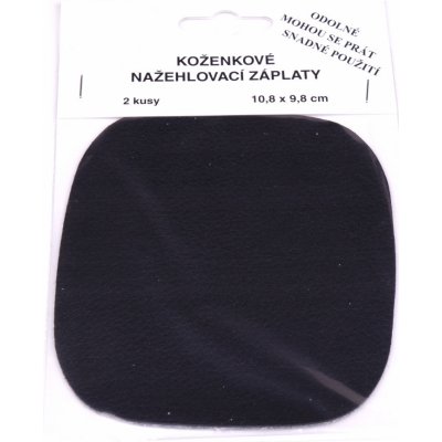 Prima-obchod Nažehlovací záplaty koženkové 2ks 10,8 x 9,8 cm, barva Černá – Zboží Mobilmania
