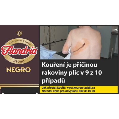 Flandria Negro zware tabák cigaretový 30 g 10 ks – Hledejceny.cz