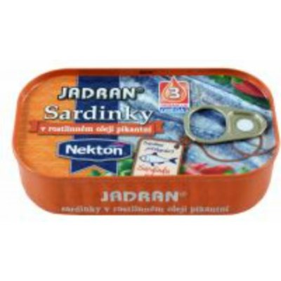 Jadran Sardinky v rostlinném oleji pikantní 125g – Zbozi.Blesk.cz