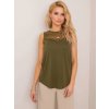 Dámské tílko Basic khaki top s krajkou tw-tp-g070.79p-khaki