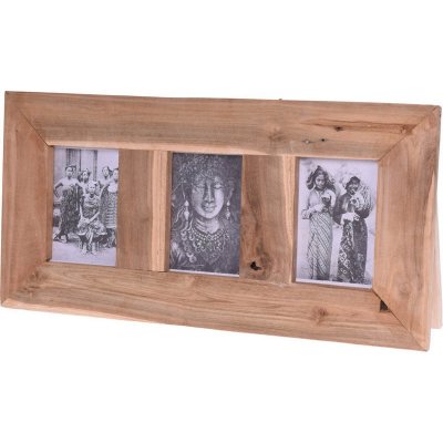 HOMESTYLING Fotorámeček z teakového dřeva na 3 fotky 55 x 28 cm KO-J11800030 – Zboží Mobilmania