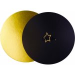 Monaco podložka dortová ,zlato černá, prům.18cm – Zboží Dáma