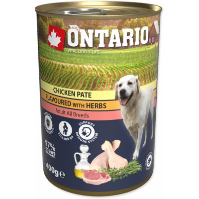 Ontario Chicken Pate Flavoured with Herbs 0,8 kg – Zboží Mobilmania