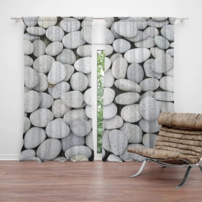Sablio Závěs Oblázky: 2ks 140x250cm – Hledejceny.cz