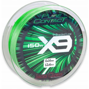 Iron Claw šňůra Pure Contact X9 zelená 150m 0,10mm