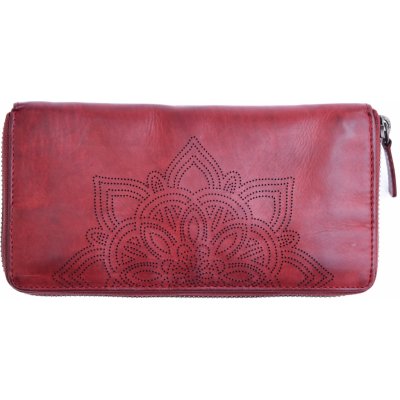 Dámská kožená peněženka na zip Noelia Bolger 5123 červená – Zboží Mobilmania