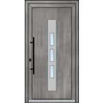 OknaDvereNaMiru.cz Vchodové dveře INOX 1429 ořech 105 x 220 cm – Hledejceny.cz