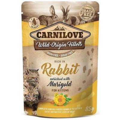 Carnilove Cat Pouch Rich in Rabbit Enriched with Marigold 24 x 85 g