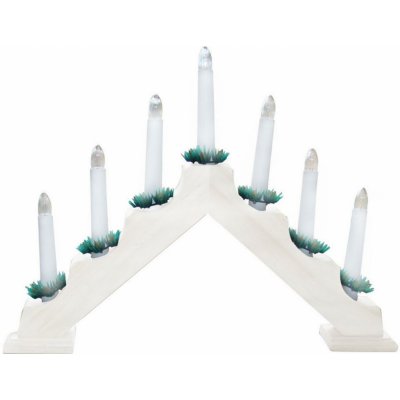 M.A.T. Svícen el. vánoční jehlan bílá, 7 svíček – Zboží Dáma