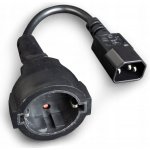 Gembird Power Adapter Cord IEC320 C14 -Schuko, M-F, 15cm, PC-SFC14M-01 – Zboží Živě