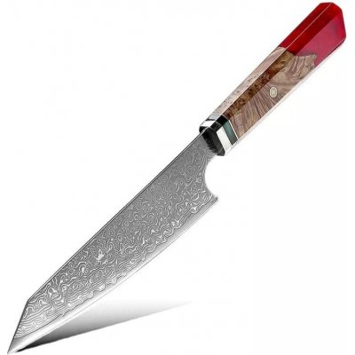 IZMAEL Damaškový kuchyňský nůž Kurume Chef Červená 28 cm