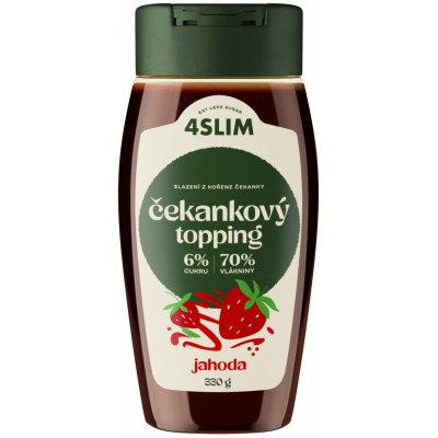 4Slim Čekankový topping jahoda 330 g – Zboží Dáma