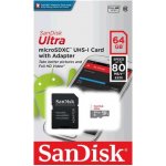 SanDisk microSDXC 64 GB SDSQUNS-064G-GN3MA – Hledejceny.cz