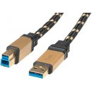 Roline 11.02.8900 Gold USB 3.0 SuperSpeed kabel USB3.0 A(M) - USB3.0 B(M), 0,8m