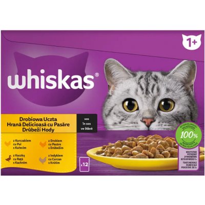 Whiskas kura & kačka & hydina & morka v šťave 12 x 85 g – Hledejceny.cz
