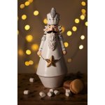 Clayre & Eef Bílá vánoční dekorace Louskáček s hvězdou - 9*9*24 cm – Hledejceny.cz