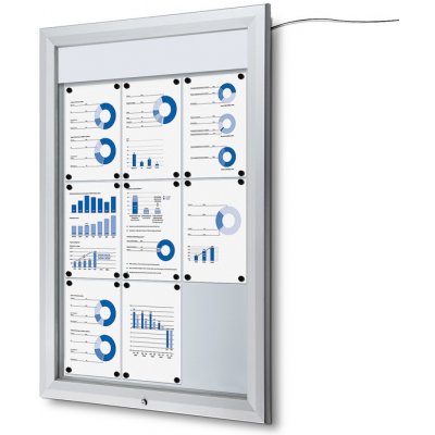 Jansen Display venkovní vitrína typu T LED osvětlení 9 x A4 – Zboží Mobilmania