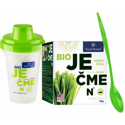 Royal Pharma BIO Ječmen Royal Pharma 100 g + shaker a lžička jako DÁREK – Zbozi.Blesk.cz