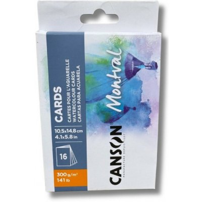 Canson Montval akvarelové kartičky A6 300 g m² 16 kusů – Zboží Dáma
