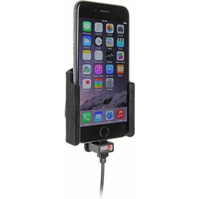 Brodit držák do auta na Apple iPhone 7/6s/6 bez pouzdra, s nabíjením z cig. zapalovače/USB, samet 521660