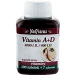 MedPharma Vitamin A + D 5000 I.U./400 I.U. 107 tablet – Hledejceny.cz