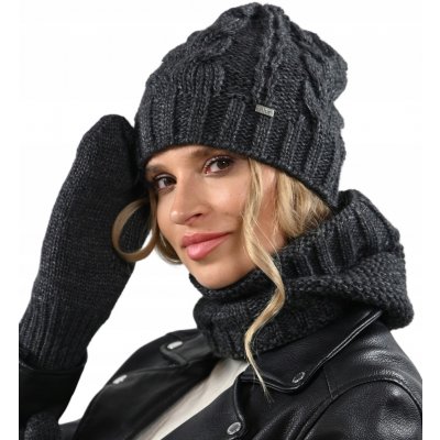 Fashionweek Dámský set čepice a šála cashmere touch AL-A10 grafitová – Hledejceny.cz