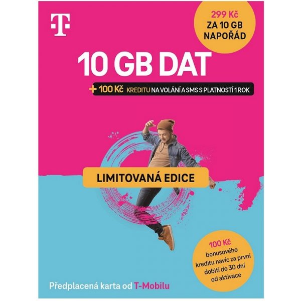 Sim karty a kupony T-MOBILE CZECH REPUBLIC A.S. T-mobile Předplacená karta Twist s Námi 10GB + 100Kč na volání a SMS - Limitovaná edice, 700 651