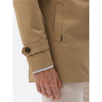 Ombre Clothing pánský kabát světle hnědý – Zboží Mobilmania