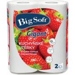 Big Soft Gigant 2 vrstvy kuchyňské papírové utěrky, 2× 80 útržků, 2 role – Hledejceny.cz