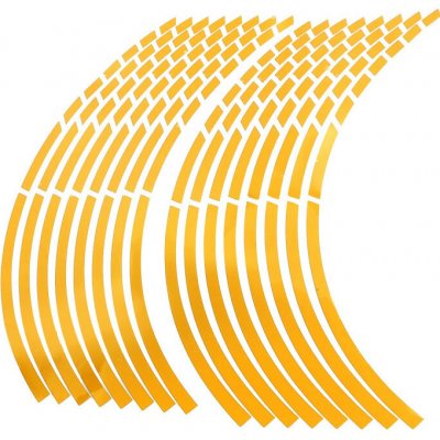 M-Style Reflexní dělené proužky na kola motocyklu zlatá | Zboží Auto