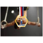 Akrylátová medaile Gymnastika kruhy Zlatá – Zboží Dáma