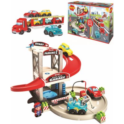 Abrick Ecoiffier baby garáž s myčkou a čerpací stanicí set s auty a figurkou – Zboží Mobilmania
