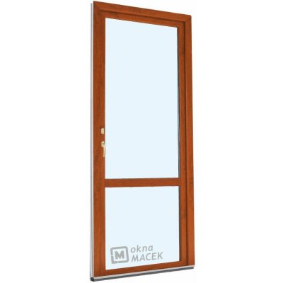 Kömmerling balkonové dveře 70 AD OS s příčkou levé zlatý dub/bílá 80 x 240 cm oboustranná klika + FAB + hliníkový práh – Hledejceny.cz