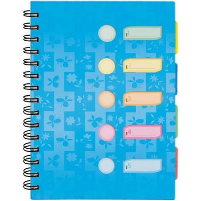 Argus Spirálový blok s rozřaďovačem modrý A4 – Zboží Dáma