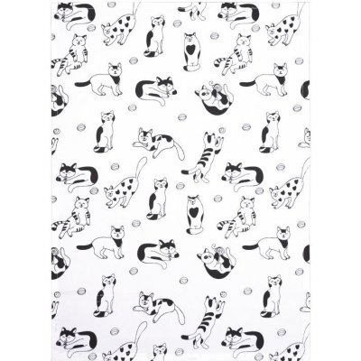 SCANquilt DEKORO kočičky 50 x 70 cm bíločerná – Zboží Dáma