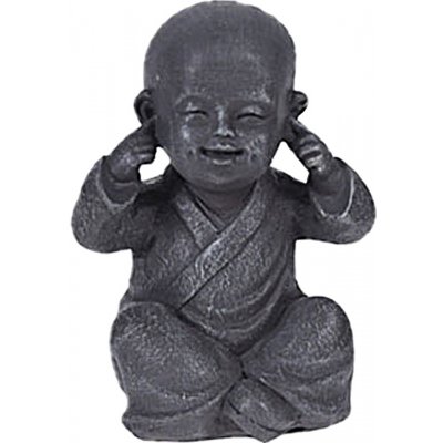 Home Elements Soška Buddha Neslyším zlo, 15 cm – Zboží Mobilmania