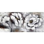 Obraz na plátně, ručně malovaný Květy 55x120cm – Hledejceny.cz