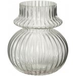 Transparentní skleněná váza s žebrováním Kanno - Ø 15*17 cm - J-Line by Jolipa – Hledejceny.cz