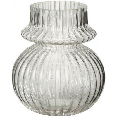 Transparentní skleněná váza s žebrováním Kanno - Ø 15*17 cm - J-Line by Jolipa – Hledejceny.cz